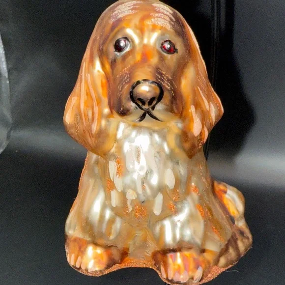 “Famous-Barr” Gold Dog Ornament - Cocker Spaniel - Picture 3 of 7